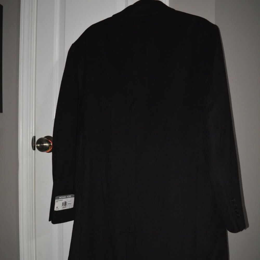 NWT Men's Michael Kors 2-in-1 Wool Blend Coat Black Size 42S MSRP $495